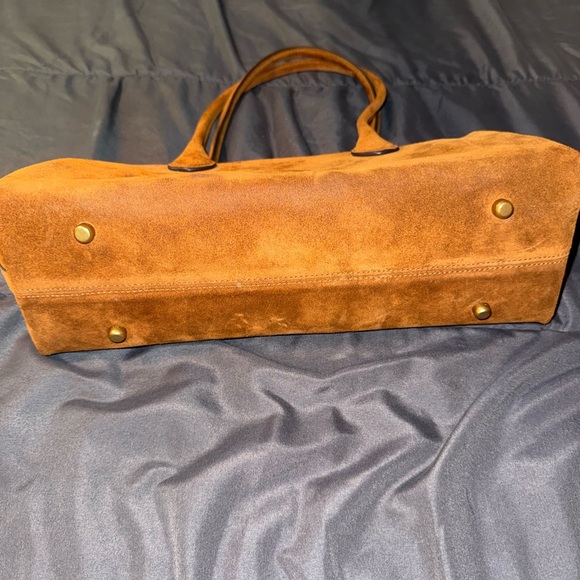 Coach Brown Suede Shoulder Bag - Picture 3 of 6